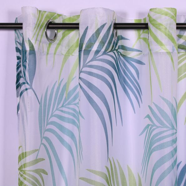 Rideau Voilage Imprimé Transfert Bergheim Blanc - 140 x 240 cm