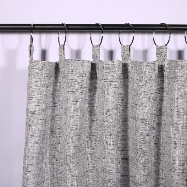 Rideau Voilage Tissé Balazuc Gris anthracite - 140 x 240 cm