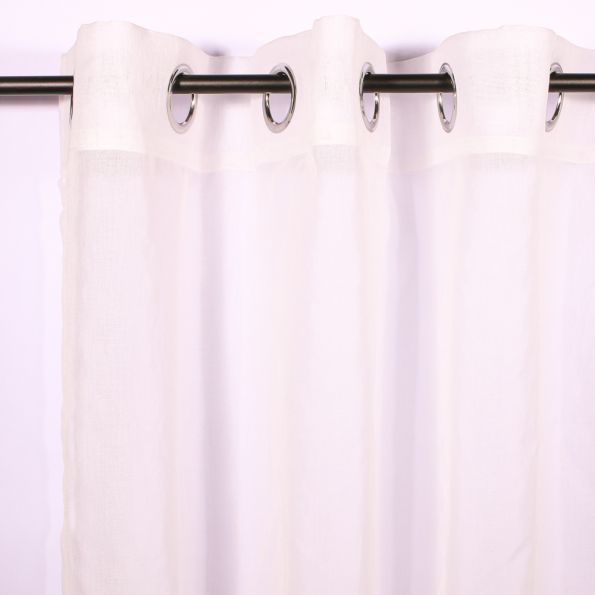 Rideau Voilage Sable Brode Métallisé Estaing Or - 140 x 240 cm