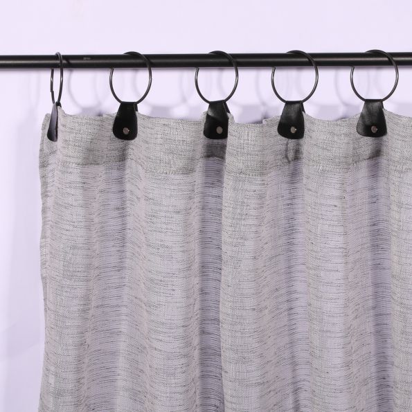 Rideau Voilage Tissé Conques Gris - 140 x 240 cm