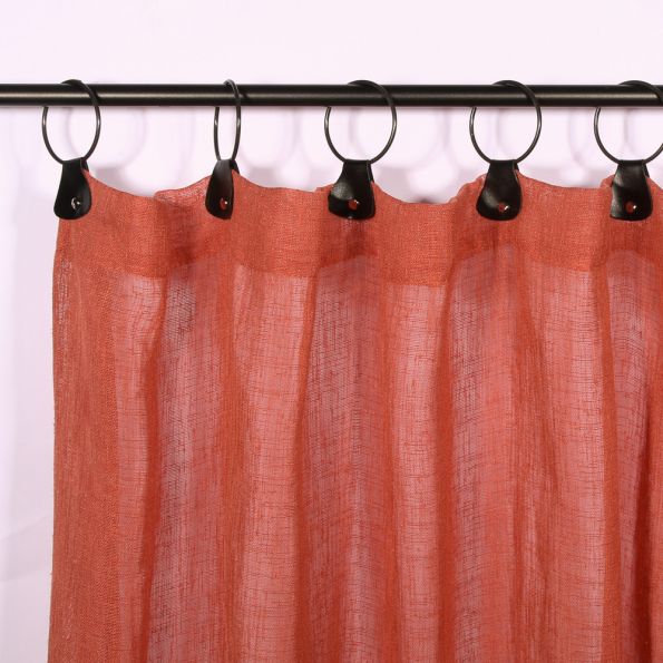Rideau Voilage Tissé Conques Terracotta - 140 x 240 cm