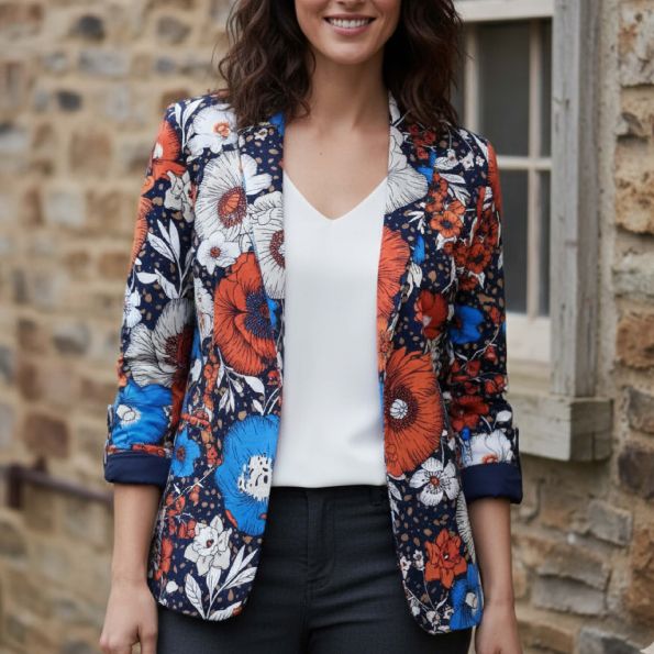 Kit Couture Craftine Veste Cranberry Fleuri Peps