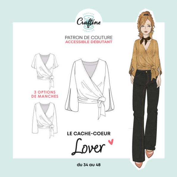Patron Craftine Blouse Cache-coeur Lover