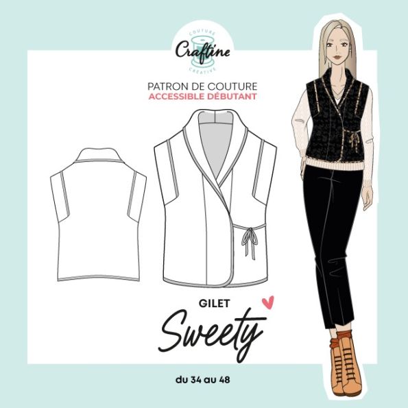 Patron Craftine Gilet Sweety