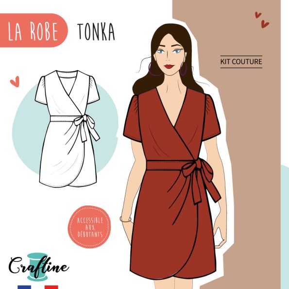 Kit Couture Craftine Robe Tonka Brique