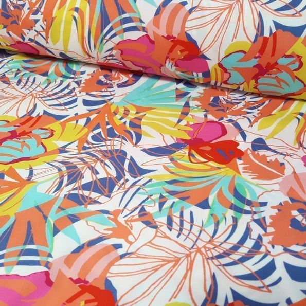 Tissu Voile de viscose Tropical Craftine