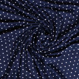 pin spots 100% Coton Popeline Imprimé Tissu-à Pois Blancs 3mm Sur bleu pâle