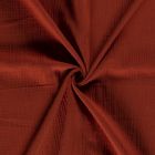 Tissu Double gaze de coton uni Terracotta - Par 10 cm