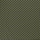 Tissu Jersey Coton Pois vert anis sur fond Vert kaki - Par 10 cm