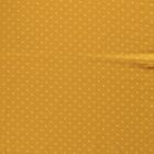 Tissu Jersey Coton Pois Jaune sur fond Moutarde - Par 10 cm