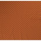 Tissu Jersey Coton Pois orange sur fond Brique - Par 10 cm