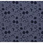 Tissu Sweat léger Pingouins sur fond Bleu chiné - Par 10 cm