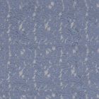 Tissu Dentelle Julia Fleuris sur fond Bleu acier - Par 10 cm