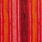 Tissu Jersey Viscose avec aspect crêpe Rayures colorés sur fond Rouge - Par 10 cm