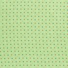 Tissu Viscose imprimé  pois gris, rouges, blancs et bleu marine sur fond Vert pomme - Par 10 cm