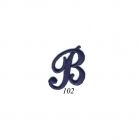 Ecusson Thermocollant Lettre Calligraphie Anglaise "B" Marine