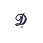 Ecusson Thermocollant Lettre Calligraphie Anglaise "D" Marine