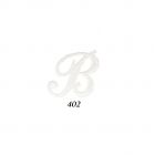 Ecusson Thermocollant Lettre Calligraphie Anglaise "B" Blanche