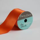 Bobinette Ruban Satin double face Frou-Frou Orange flamboyant - 50 mm x 4 mètres
