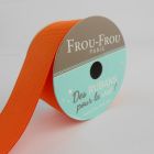 Bobinette Ruban Gros grain Frou-Frou Orange flamboyant - 25 mm x 5 mètres