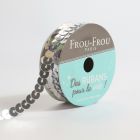 Bobinette Ruban Sequins Frou-Frou Argent - 6 mm x 5 mètres