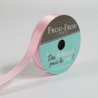 Ruban Satin pois Frou-Frou Pétale de rose - 9 mm x 5 mètres