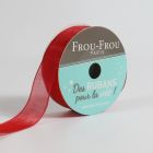 Bobinette Ruban Organza Frou-Frou Coquelicot - 16 mm x 8 mètres