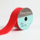 Bobinette Ruban Velours uni Frou-Frou Coquelicot - 25 mm x 1,5 mètres
