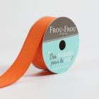 Bobinette Ruban Sergé Frou-Frou Orange flamboyant - 19 mm x 4 mètres