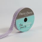 Bobinette Ruban Gros grain Surpiqué Frou-Frou Violet sage - 10 mm x 4 mètres
