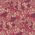 Tissu Coton Frou-Frou Fleuri N°21 Framboise et ecru - Par 10 cm