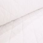 Tissu Piqué de coton Baby Matelassé réversible Neige - Par 10 cm