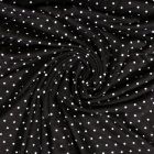 Tissu Jersey Viscose Noir Pois 3mm Blanc - Par 10 cm