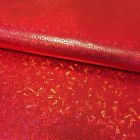 Tissu Lamé effet holographique Rouge - Par 10 cm