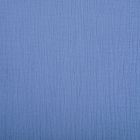 Tissu Double gaze de coton uni Bleu gris - Par 10 cm