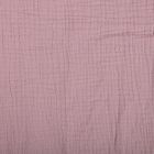 Tissu Double gaze de coton uni Vieux rose - Par 10 cm