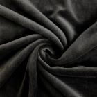 Tissu Jersey Velours tout doux Noir x10cm