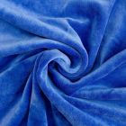 Tissu Jersey Velours tout doux Bleu denim x10cm