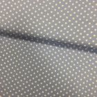 Tissu Coton imprimé Bleu clair Pois 8 mm Blancs - Par 10 cm