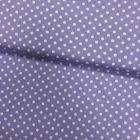 Tissu Coton imprimé Lilas Pois 8 mm Blancs - Par 10 cm
