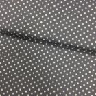 Tissu Coton imprimé Gris clair Pois 8 mm Blancs - Par 10 cm