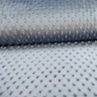 Tissu Minky Ultra doux Pois Bleu gris - Par 10 cm