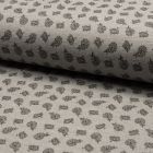 Tissu Jersey Piqué de coton spécial Polo Kashmir sur fond Gris clair - Par 10 cm