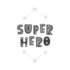 Sticker textile thermo-adhésif  7x7 cm - Super hero  