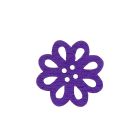 Bouton fleur en bois 20 mm - Violet