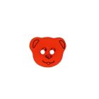 Bouton ourson 15 mm - Rouge