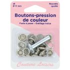 Boutons pressions 11 mm + outillage couleur Blanc x6