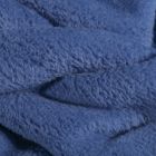 Tissu Doudou uni Bleu - Par 10 cm