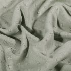 Tissu Jersey Coton ajouré uni Vert d'eau - Par 10 cm