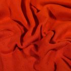 Tissu Jersey Coton ajouré Losanges Rouille - Par 10 cm